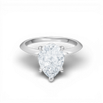 Margaret pear lab diamond engagement ring in platinum