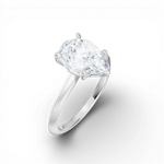 Margaret pear lab diamond engagement ring in platinum - view 3