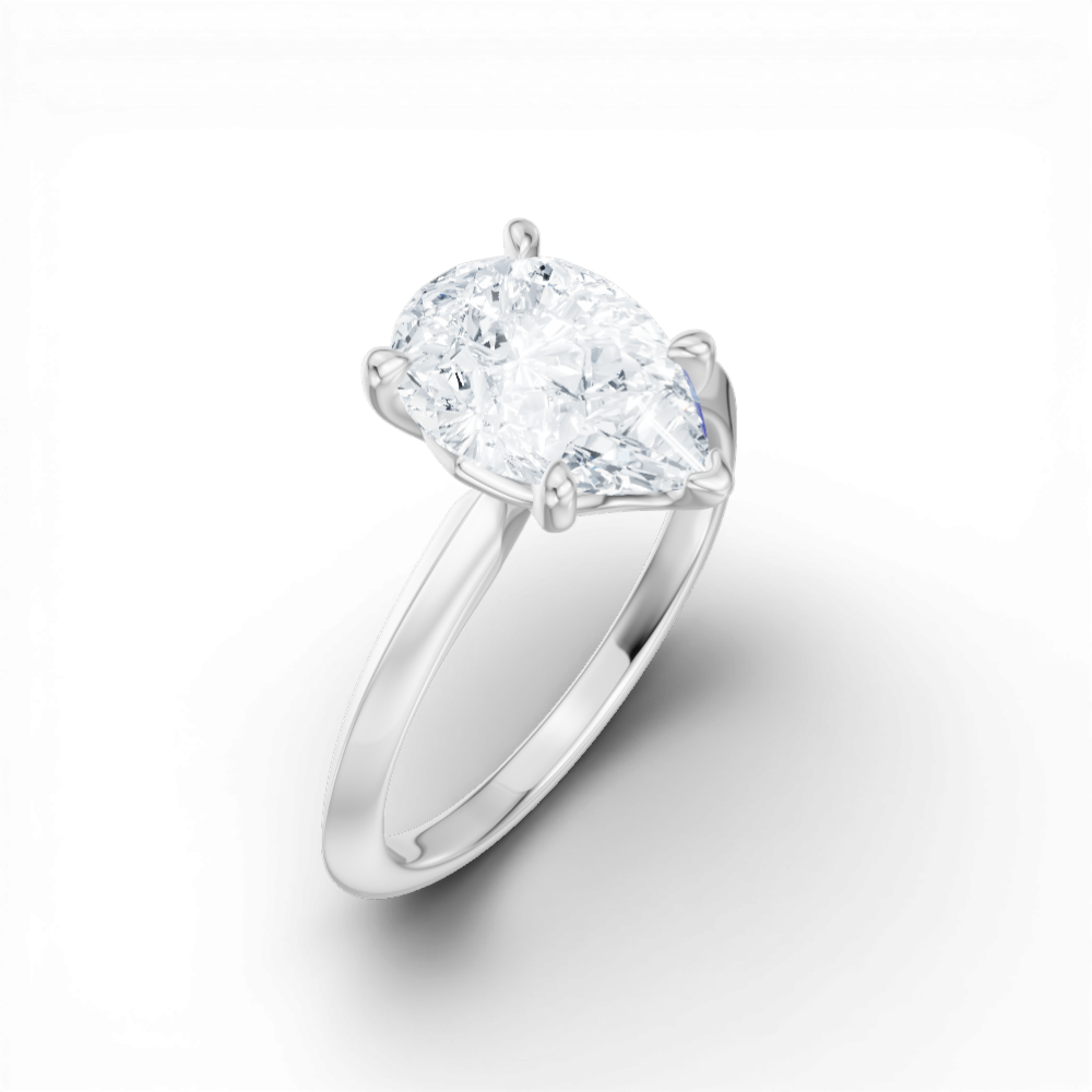 Margaret pear lab diamond engagement ring in 14k white gold - view 3