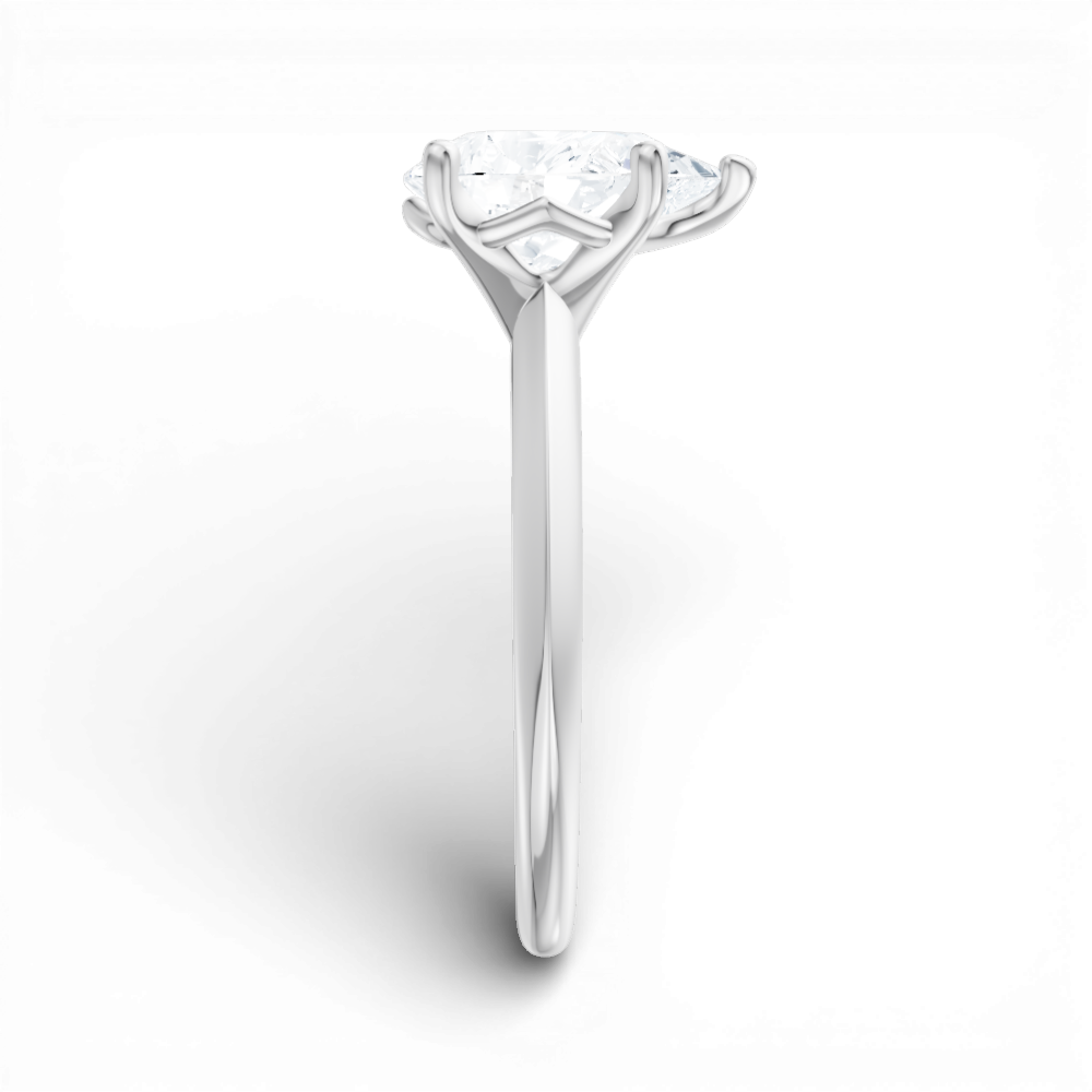 Margaret pear lab diamond engagement ring in 18k white gold - view 4