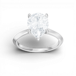 Margaret pear lab diamond engagement ring in 18k white gold - view 5