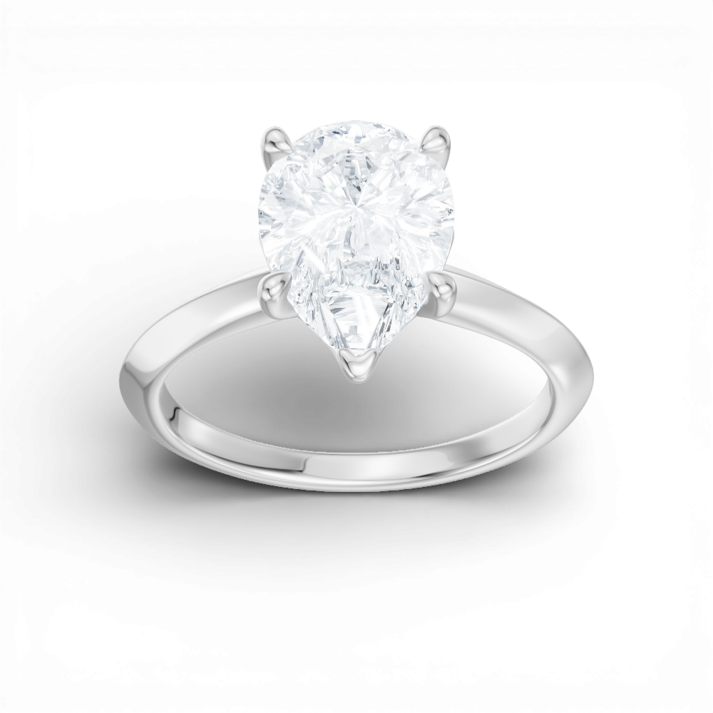 Margaret pear lab diamond engagement ring in 14k white gold - view 5