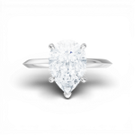 Margaret pear lab diamond engagement ring in platinum - view 6