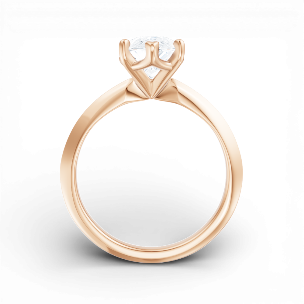 Margaret pear lab diamond engagement ring in 18k rose gold - view 2