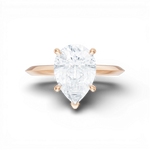 Margaret pear lab diamond engagement ring in 18k rose gold - view 6
