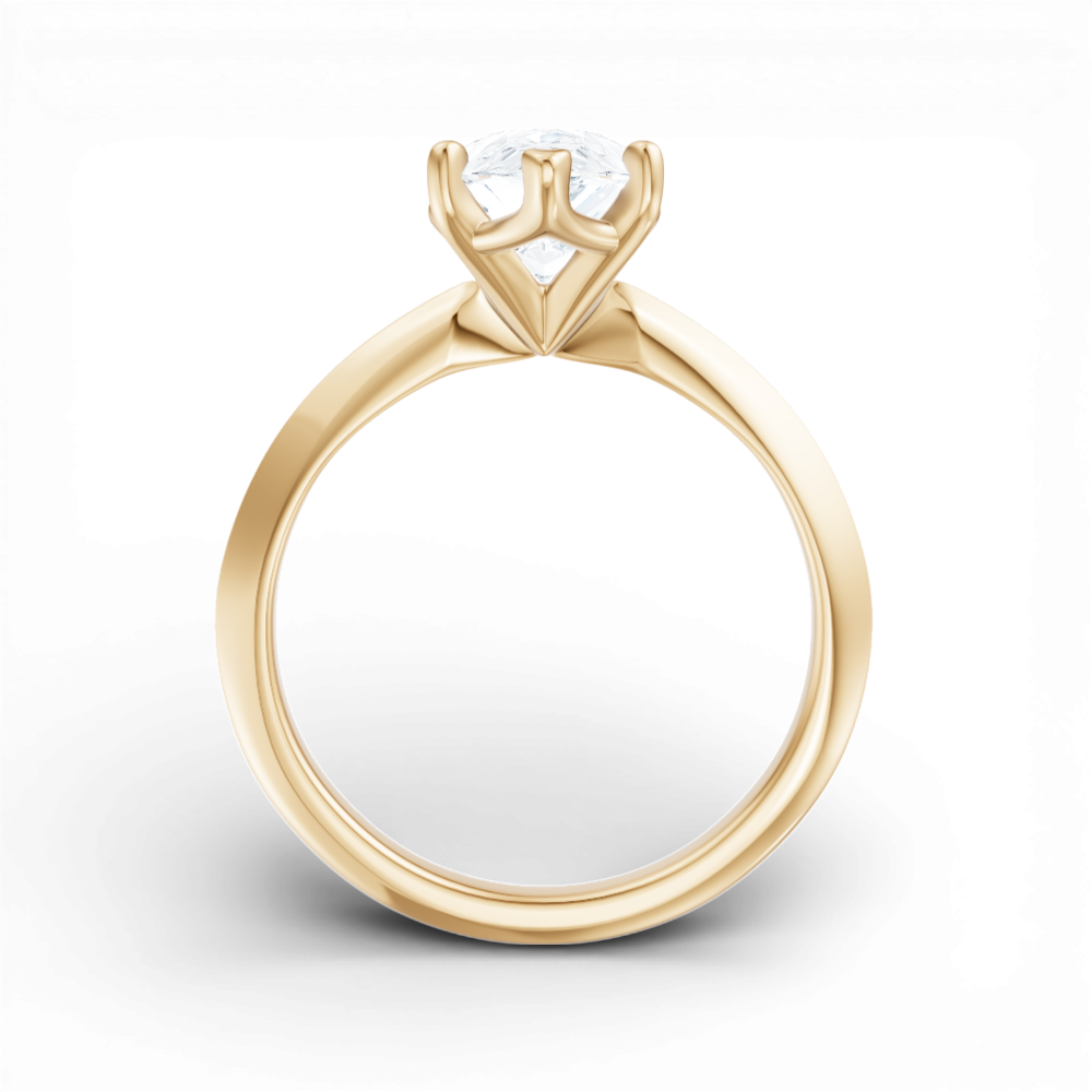 Margaret pear lab diamond engagement ring in 14k yellow gold - view 2