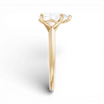 Margaret pear lab diamond engagement ring in 14k yellow gold - view 4