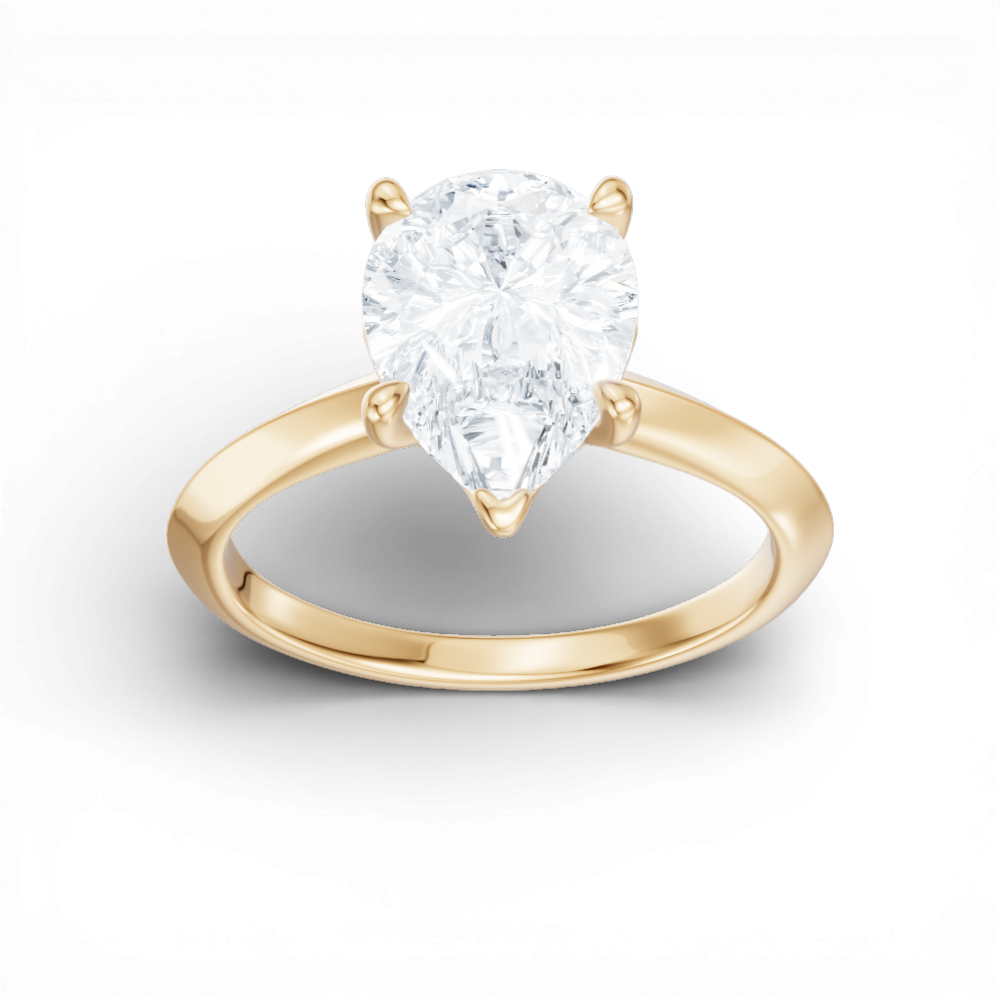 Margaret pear lab diamond engagement ring in 14k yellow gold - view 5
