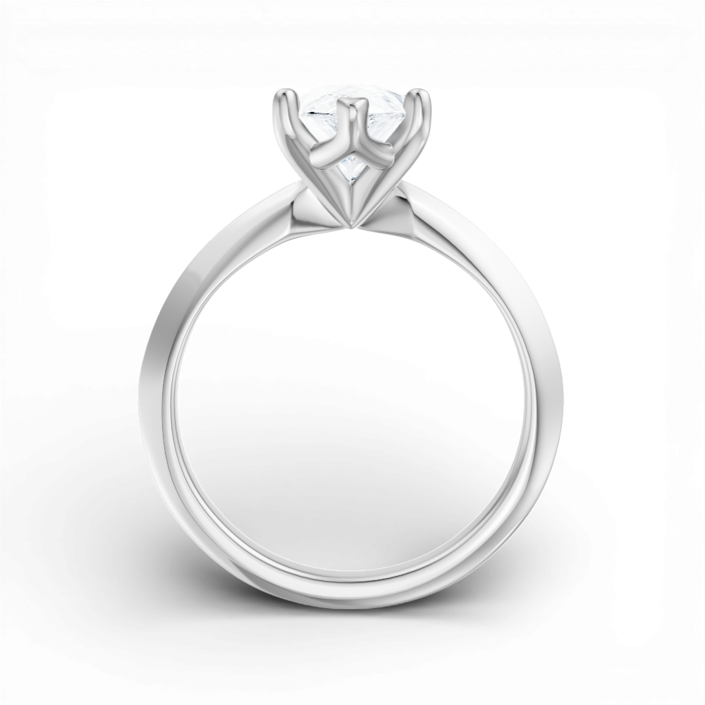 Marlene pear lab diamond engagement ring in 14k white gold - view 2