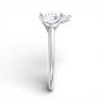 Marlene pear lab diamond engagement ring in 14k white gold - view 4
