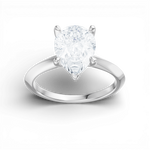 Marlene pear lab diamond engagement ring in 18k white gold - view 5