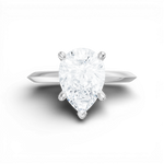 Marlene pear lab diamond engagement ring in platinum - view 6