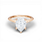 Marlene pear lab diamond engagement ring in 18k rose gold