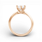 Marlene pear lab diamond engagement ring in 18k rose gold - view 2