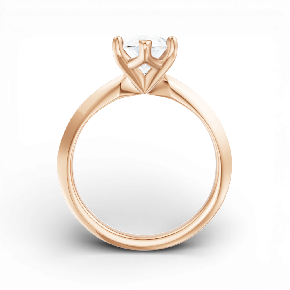 Marlene pear lab diamond engagement ring in 18k rose gold - view 2