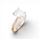 Marlene pear lab diamond engagement ring in 18k rose gold - view 3