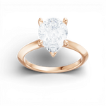 Marlene pear lab diamond engagement ring in 18k rose gold - view 5