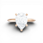Marlene pear lab diamond engagement ring in 18k rose gold - view 6
