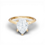 Marlene pear lab diamond engagement ring in 14k yellow gold