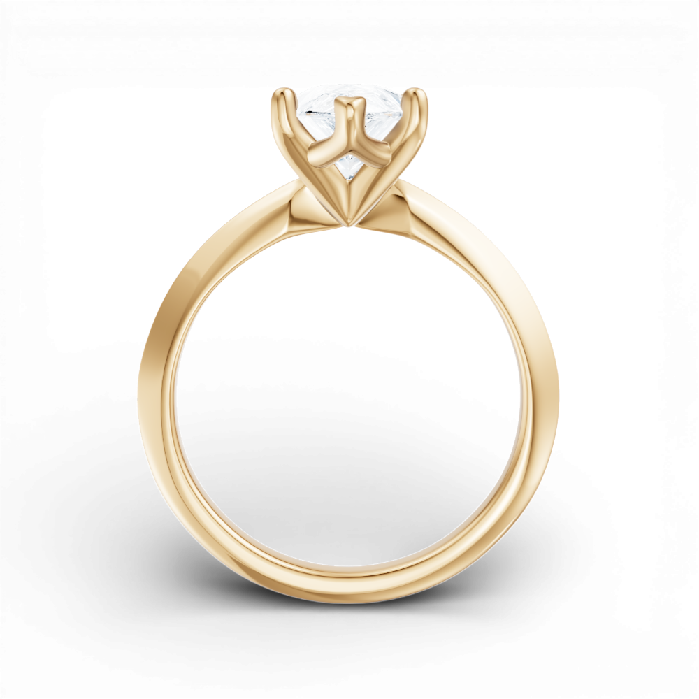 Marlene pear lab diamond engagement ring in 14k yellow gold - view 2