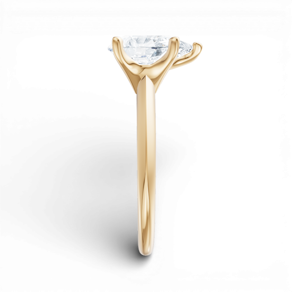 Marlene pear lab diamond engagement ring in 18k yellow gold - view 4