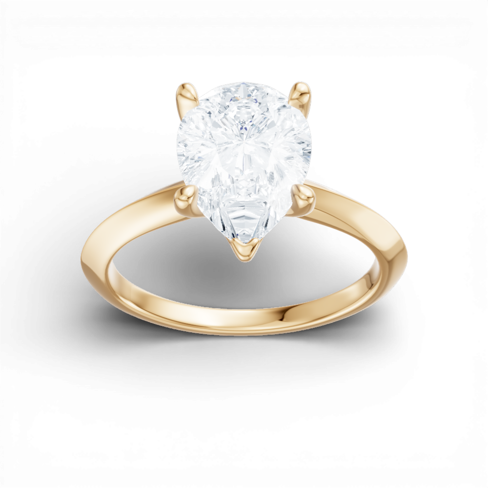 Marlene pear lab diamond engagement ring in 18k yellow gold - view 5