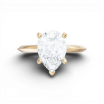 Marlene pear lab diamond engagement ring in 18k yellow gold - view 6