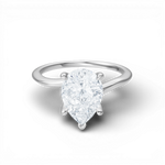 Miranda pear lab diamond engagement ring in platinum