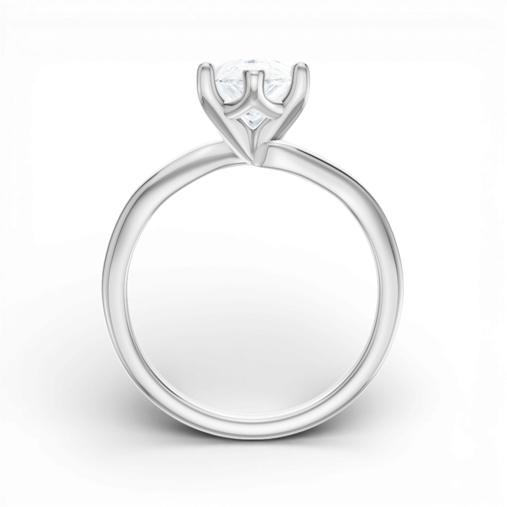 Miranda pear lab diamond engagement ring in platinum - view 2