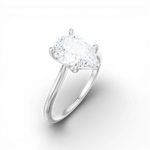 Miranda pear lab diamond engagement ring in platinum - view 3