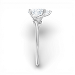 Miranda pear lab diamond engagement ring in 14k white gold - view 4