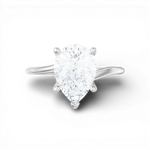 Miranda pear lab diamond engagement ring in 14k white gold - view 6