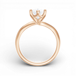 Miranda pear lab diamond engagement ring in 18k rose gold - view 2