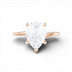 Miranda pear lab diamond engagement ring in 18k rose gold - view 6