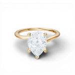 Miranda pear lab diamond engagement ring in 18k yellow gold