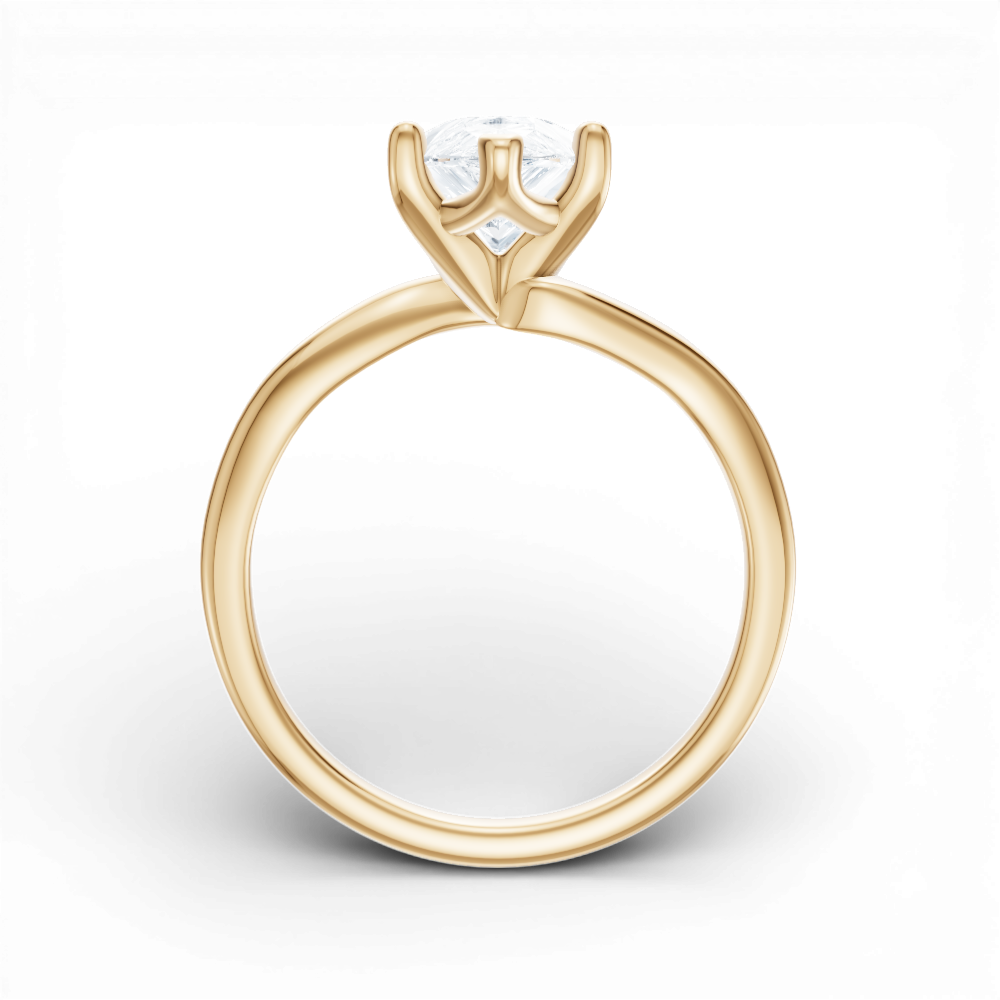 Miranda pear lab diamond engagement ring in 14k yellow gold - view 2
