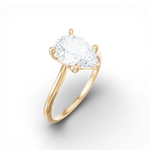 Miranda pear lab diamond engagement ring in 14k yellow gold - view 3