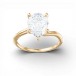 Miranda pear lab diamond engagement ring in 14k yellow gold - view 5