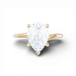 Miranda pear lab diamond engagement ring in 14k yellow gold - view 6