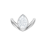 Natalie pear lab diamond engagement ring in 18k white gold