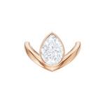 Natalie pear lab diamond engagement ring in 18k rose gold