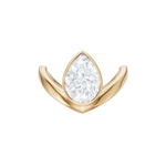 Natalie pear lab diamond engagement ring in 18k yellow gold