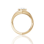 Natalie pear lab diamond engagement ring in 18k yellow gold - view 3