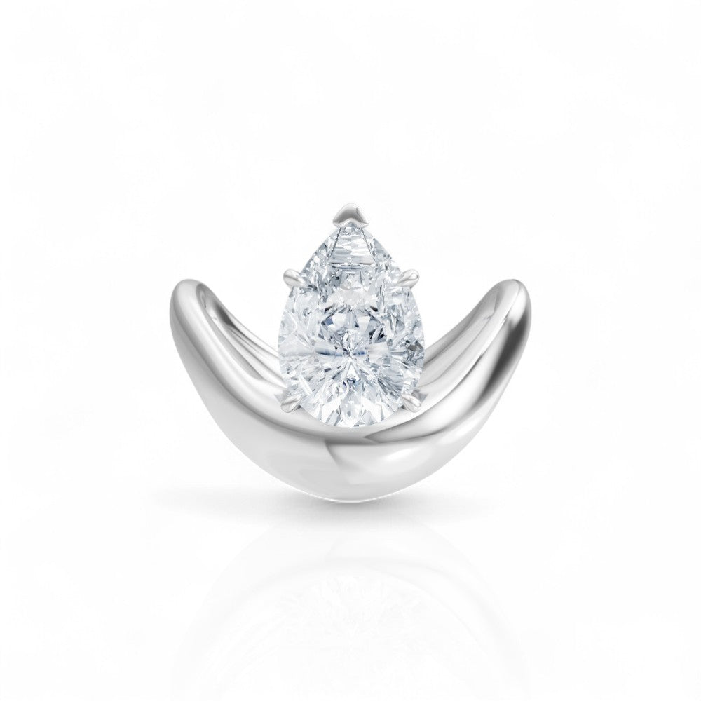 Theresa pear lab diamond engagement ring in 14k white gold