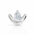 Theresa pear lab diamond engagement ring in platinum