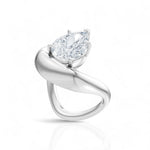 Theresa pear lab diamond engagement ring in 14k white gold - view 4