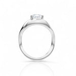 Theresa pear lab diamond engagement ring in 14k white gold - view 2