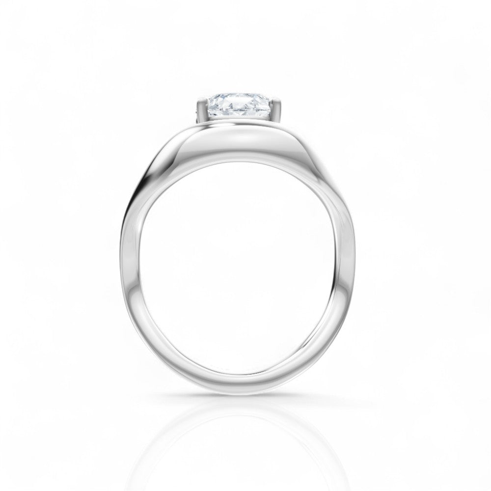 Theresa pear lab diamond engagement ring in 18k white gold - view 2