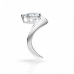 Theresa pear lab diamond engagement ring in platinum - view 3