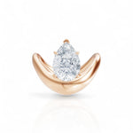 Theresa pear lab diamond engagement ring in 18k rose gold